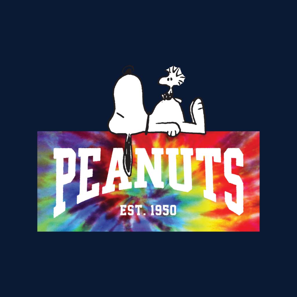 Peanuts Tie Dye Logo Snoopy & Woodstock Men's T-Shirt product image 2