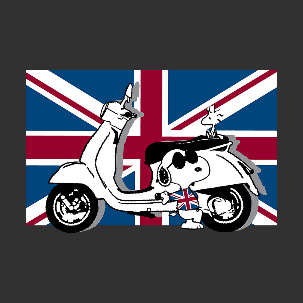 Peanuts Union Jack Scooter Snoopy Men's T-Shirt product image 2