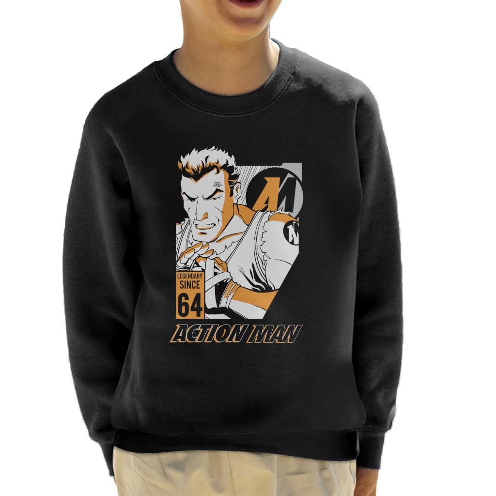 Action Man Cartoon Fight Pose Kid's Sweatshirt product image 1