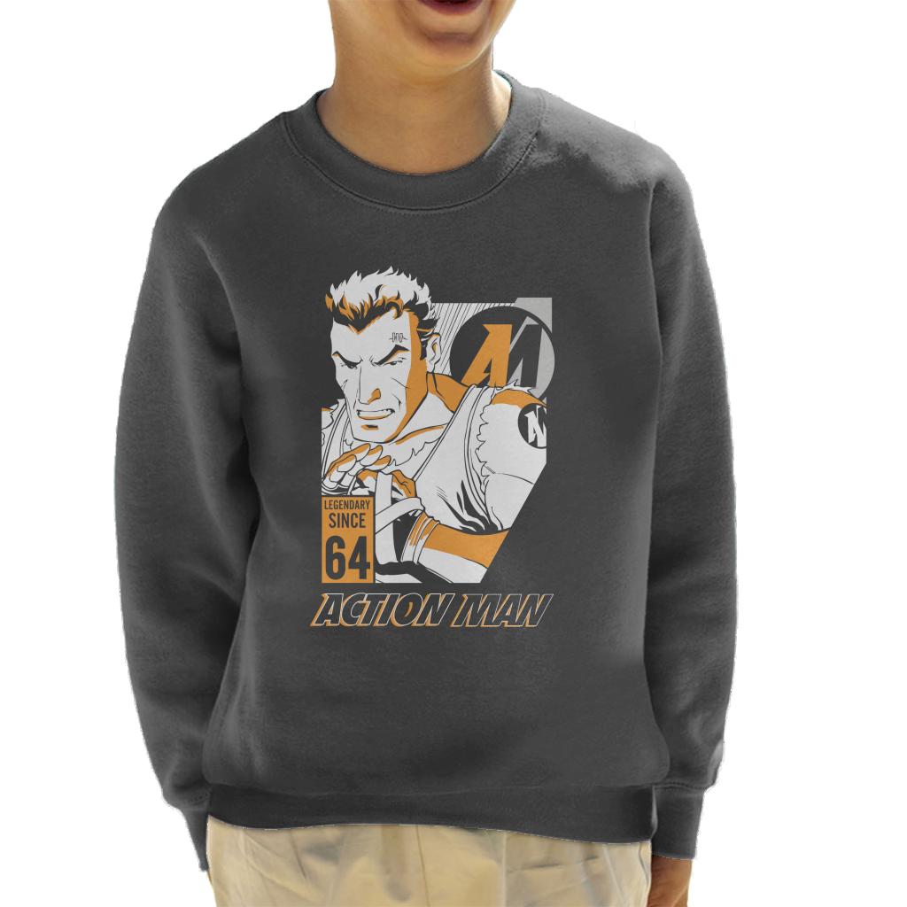Action Man Cartoon Fight Pose Kid's Sweatshirt product image 4