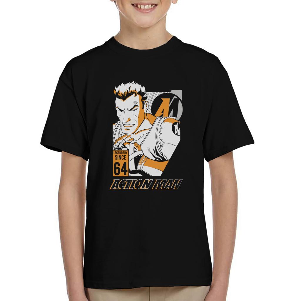 Action Man Cartoon Fight Pose Kid's T-Shirt product image 1