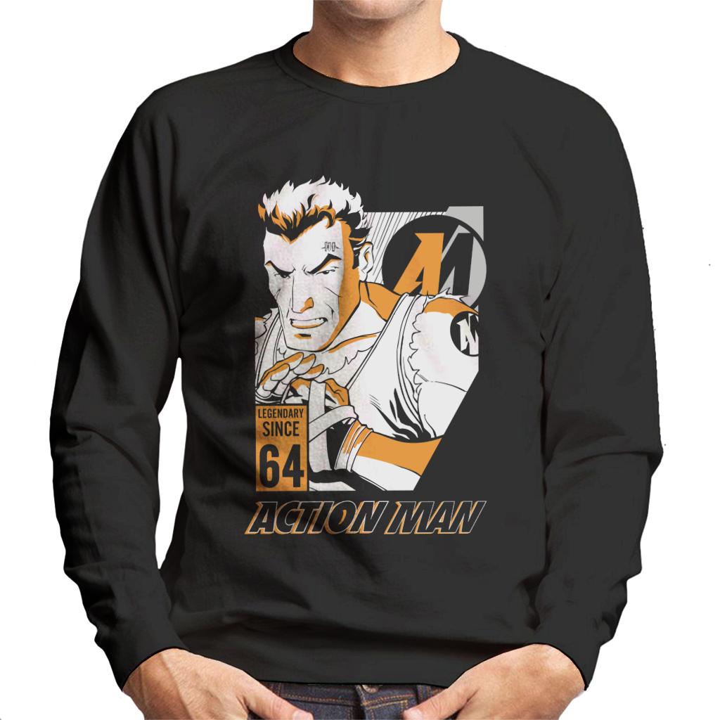 Action Man Cartoon Fight Pose Men's Sweatshirt product image 1