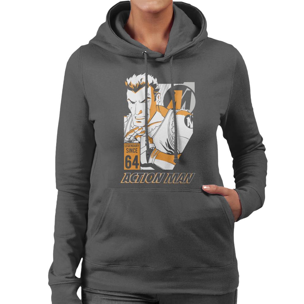 Action Man Cartoon Fight Pose Women's Hooded Sweatshirt product image 4