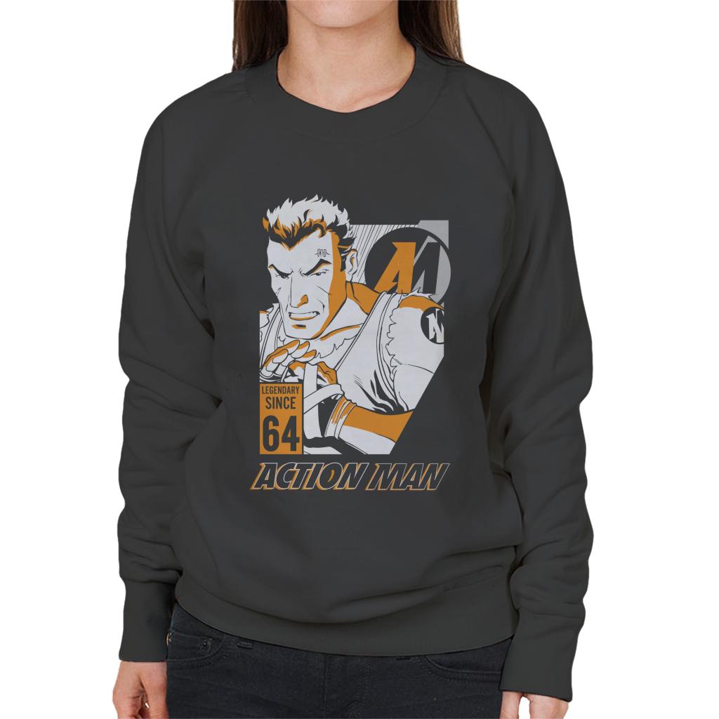 Action Man Cartoon Fight Pose Women's Sweatshirt product image 4