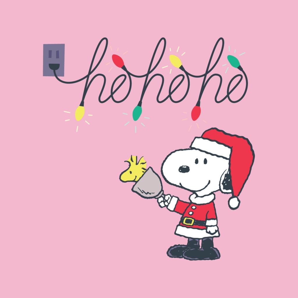 Peanuts Christmas Santa Snoopy Ho Ho Ho Women's Hooded product image 7