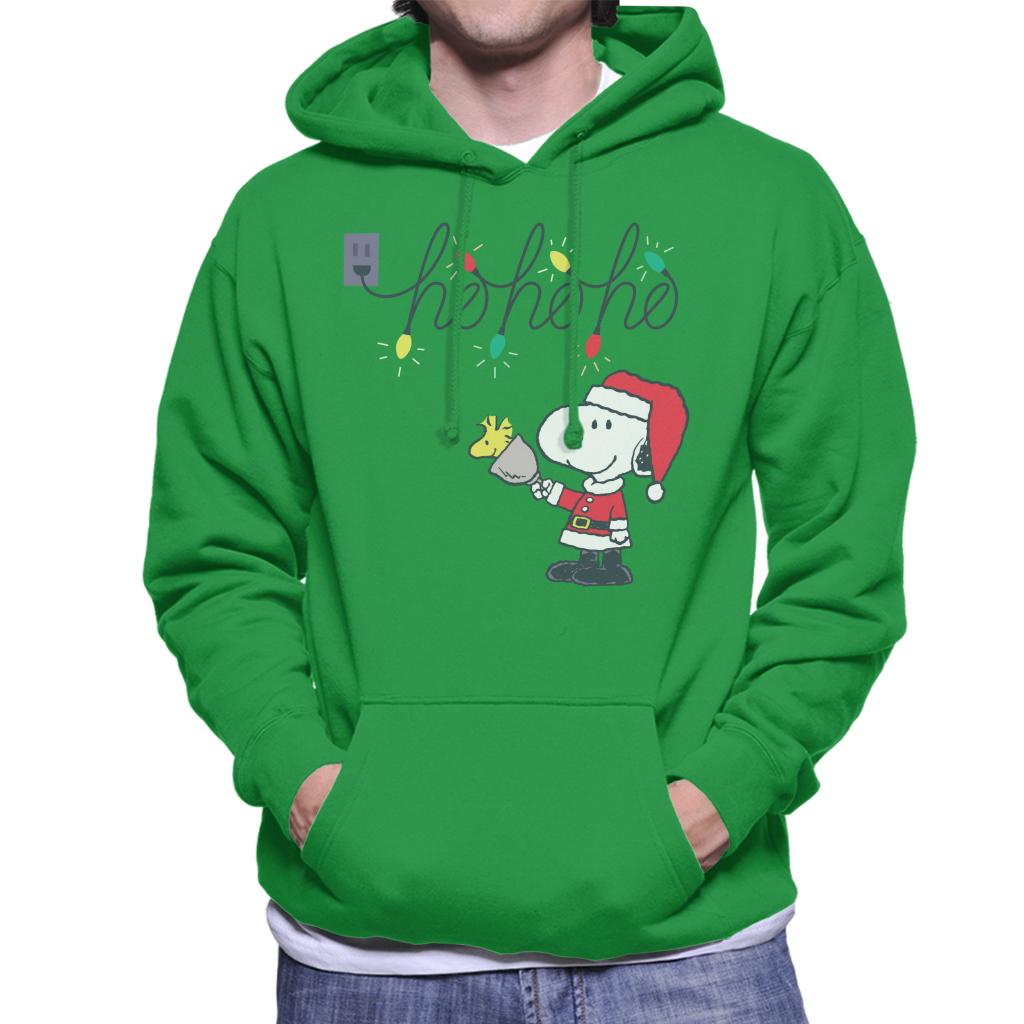 Peanuts Christmas Santa Snoopy Ho Ho Ho Men's Hooded product image 4