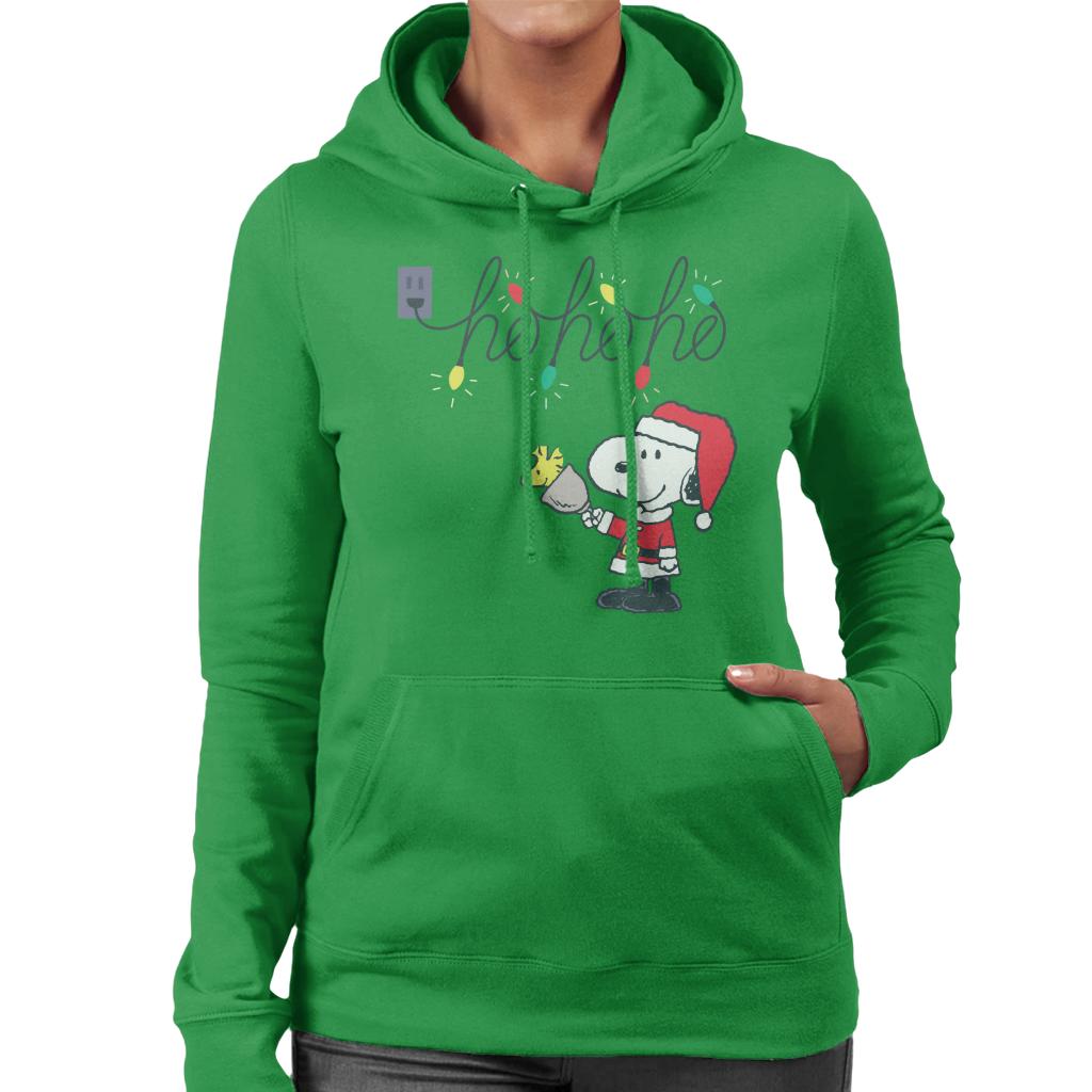 Peanuts Christmas Santa Snoopy Ho Ho Ho Women's Hooded product image 4