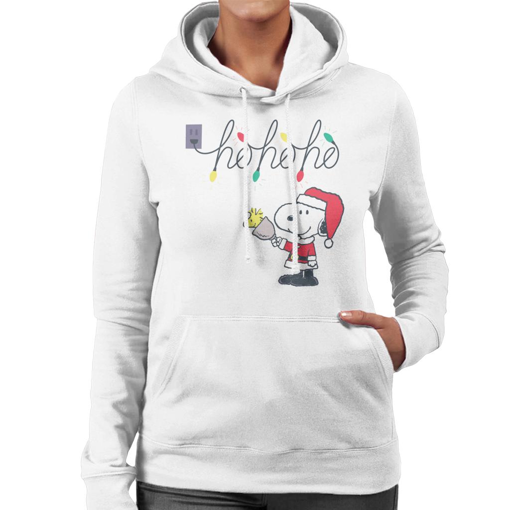 Peanuts Christmas Santa Snoopy Ho Ho Ho Women's Hooded product image 1