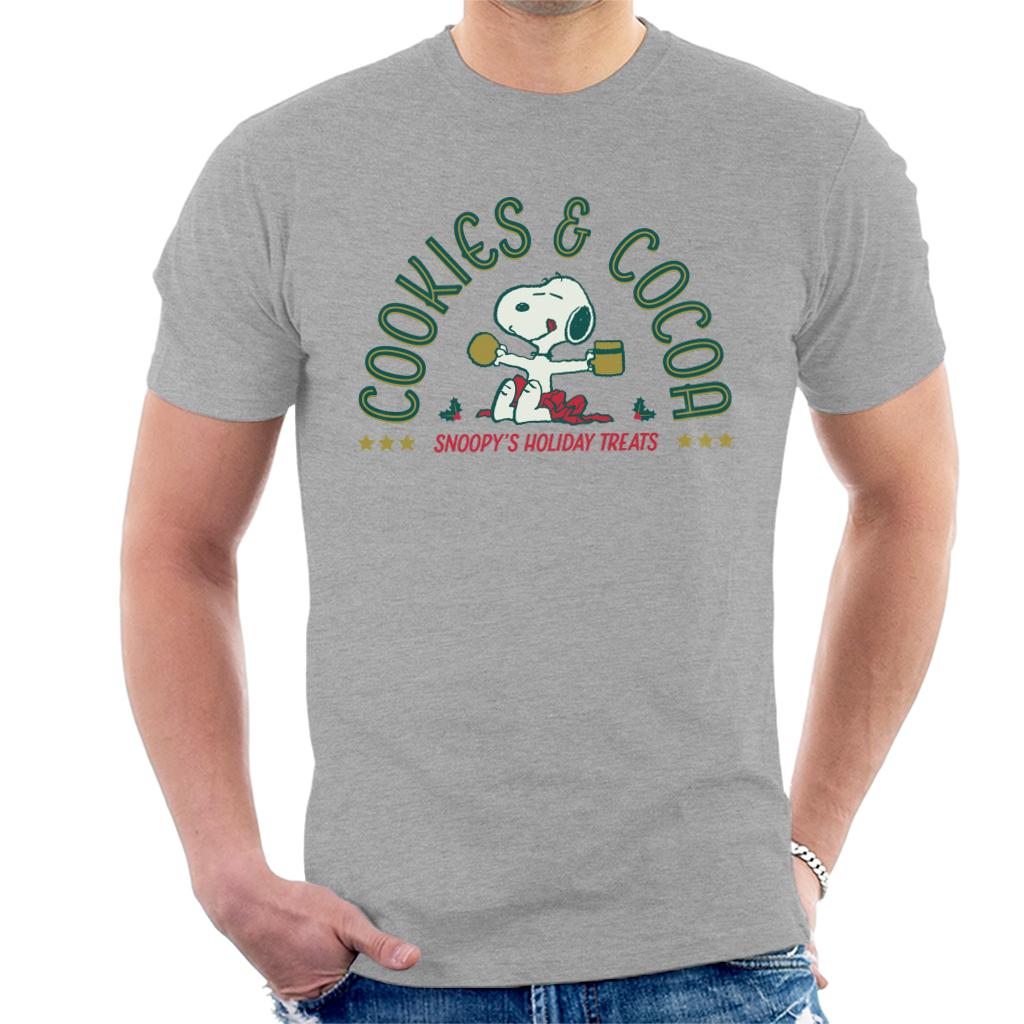 Peanuts Christmas Snoopy Cookies And Cocoa Men's T-Shirt product image 1