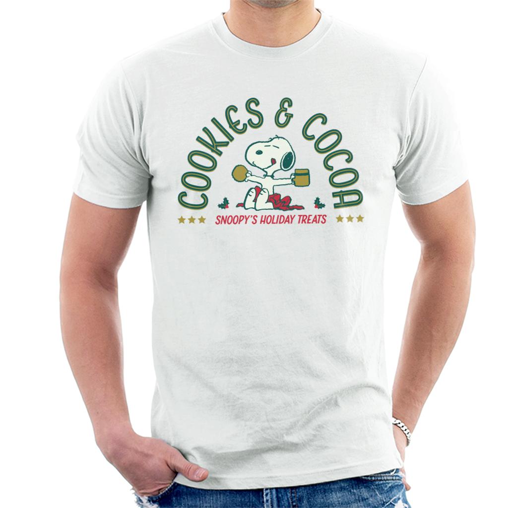 Peanuts Christmas Snoopy Cookies And Cocoa Men's T-Shirt product image 4