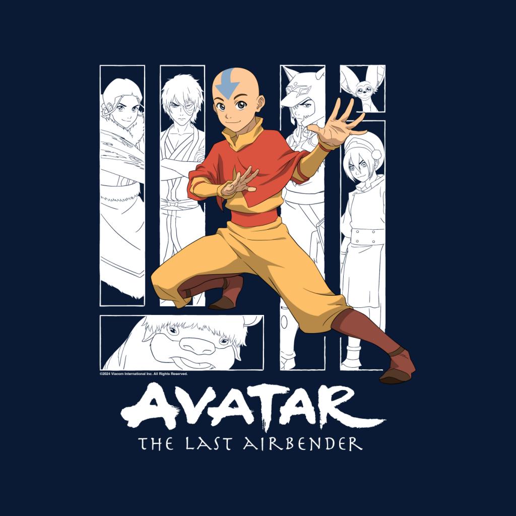 Avatar The Last Airbender Aang Character Montage Men's product image 2