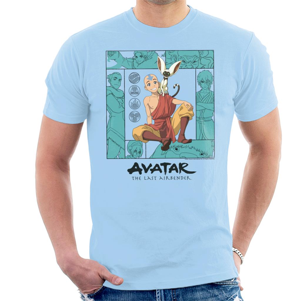 Avatar The Last Airbender Aang & Momo Montage Men's T-Shirt product image 1
