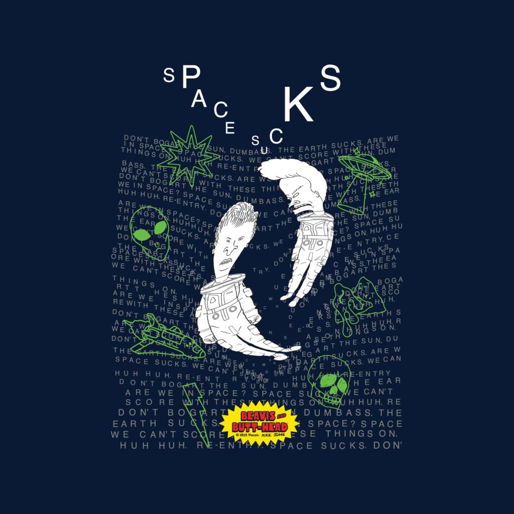 Beavis & Butt-Head Space Sucks Words Background Men's product image 2