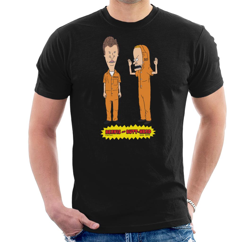 Beavis & Butt-Head Orange Prisoner Jumpsuits Men's T-Shirt product image 1