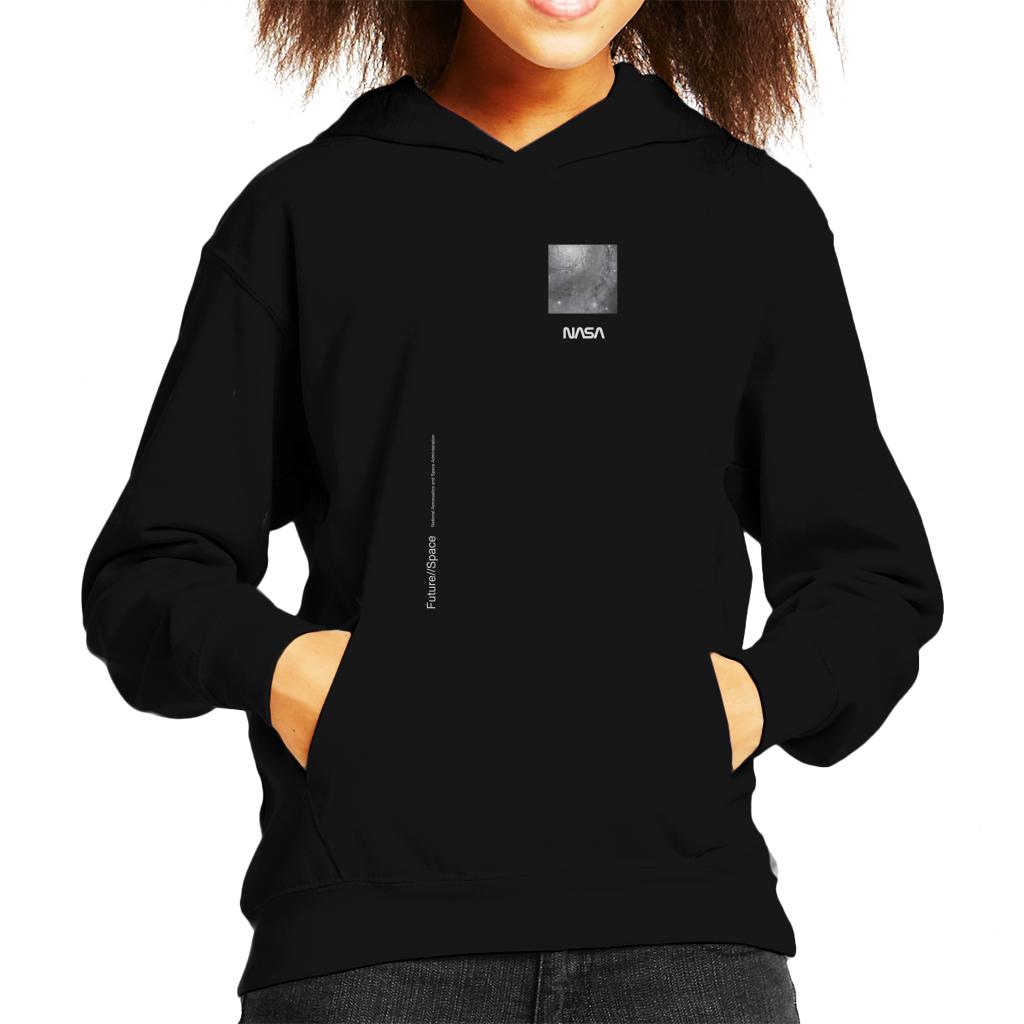 NASA Future Space Vertical Text Kid's Hooded Sweatshirt product image 1
