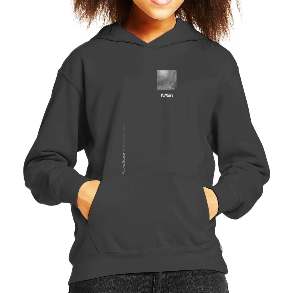 NASA Future Space Vertical Text Kid's Hooded Sweatshirt product image 4