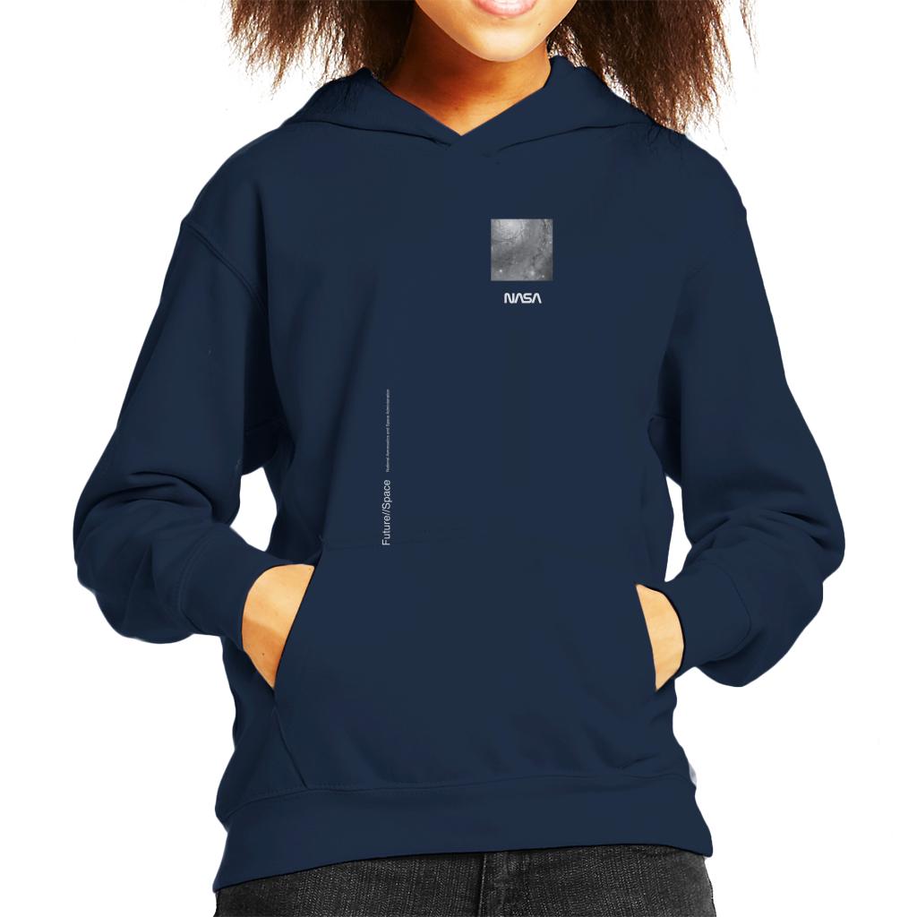 NASA Future Space Vertical Text Kid's Hooded Sweatshirt product image 6