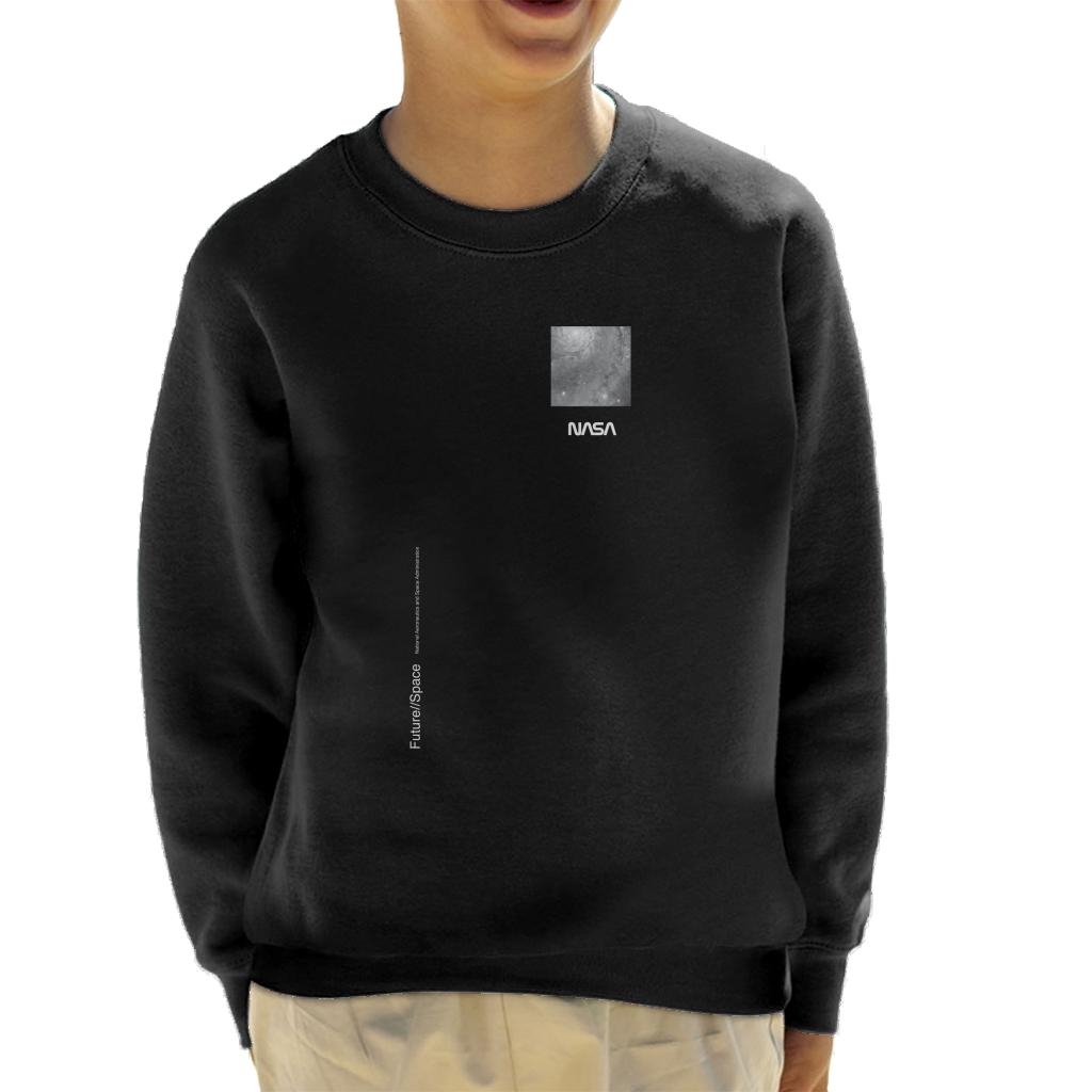 NASA Future Space Vertical Text Kid's Sweatshirt product image 1