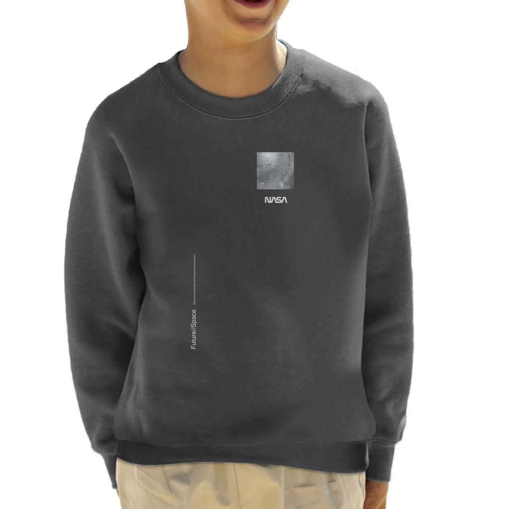 NASA Future Space Vertical Text Kid's Sweatshirt product image 4