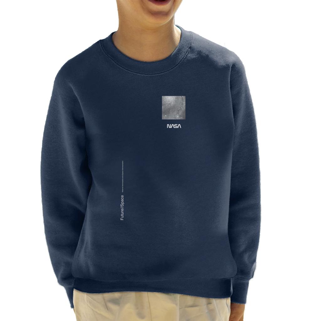 NASA Future Space Vertical Text Kid's Sweatshirt product image 6