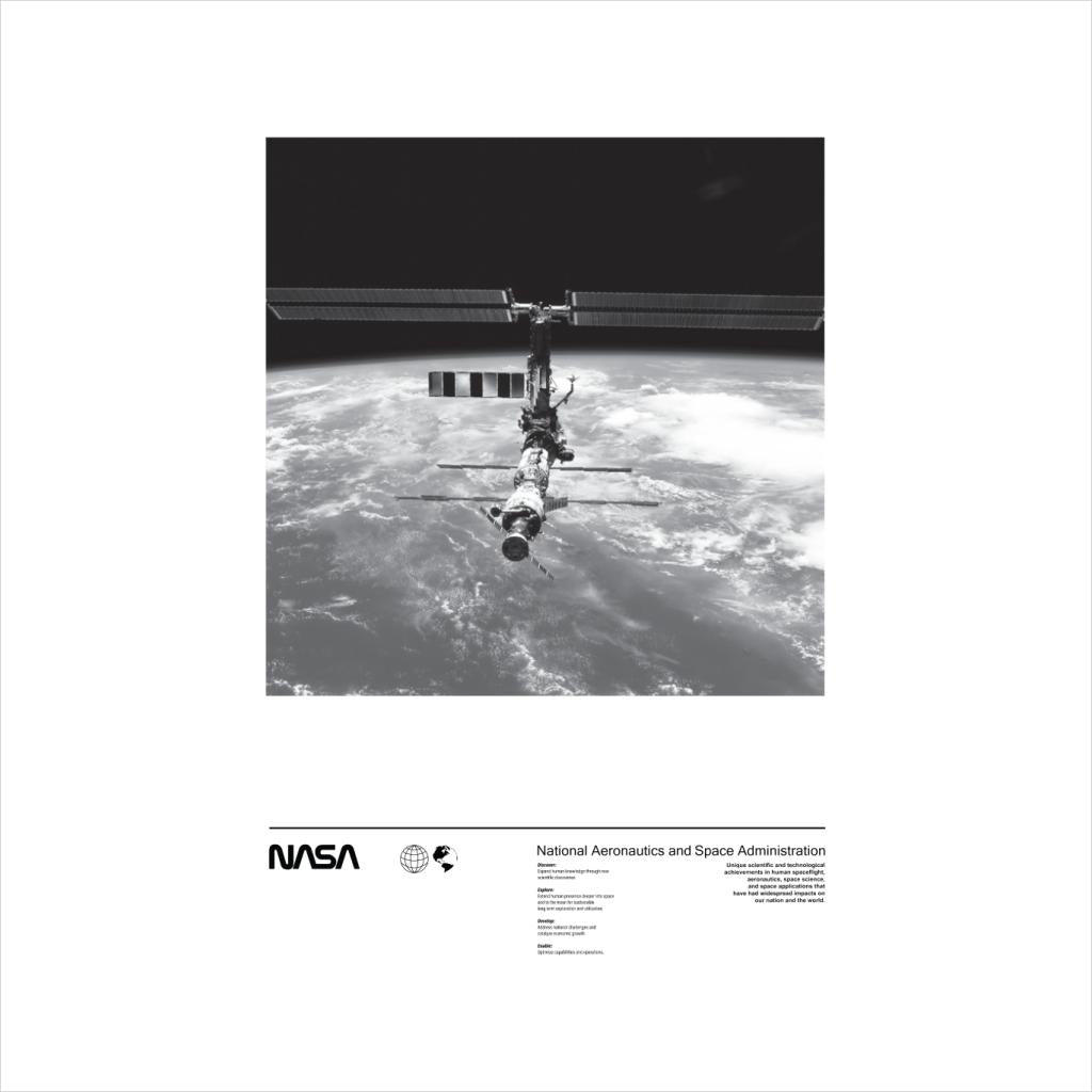 NASA International Space Station Black And White Men's product image 2