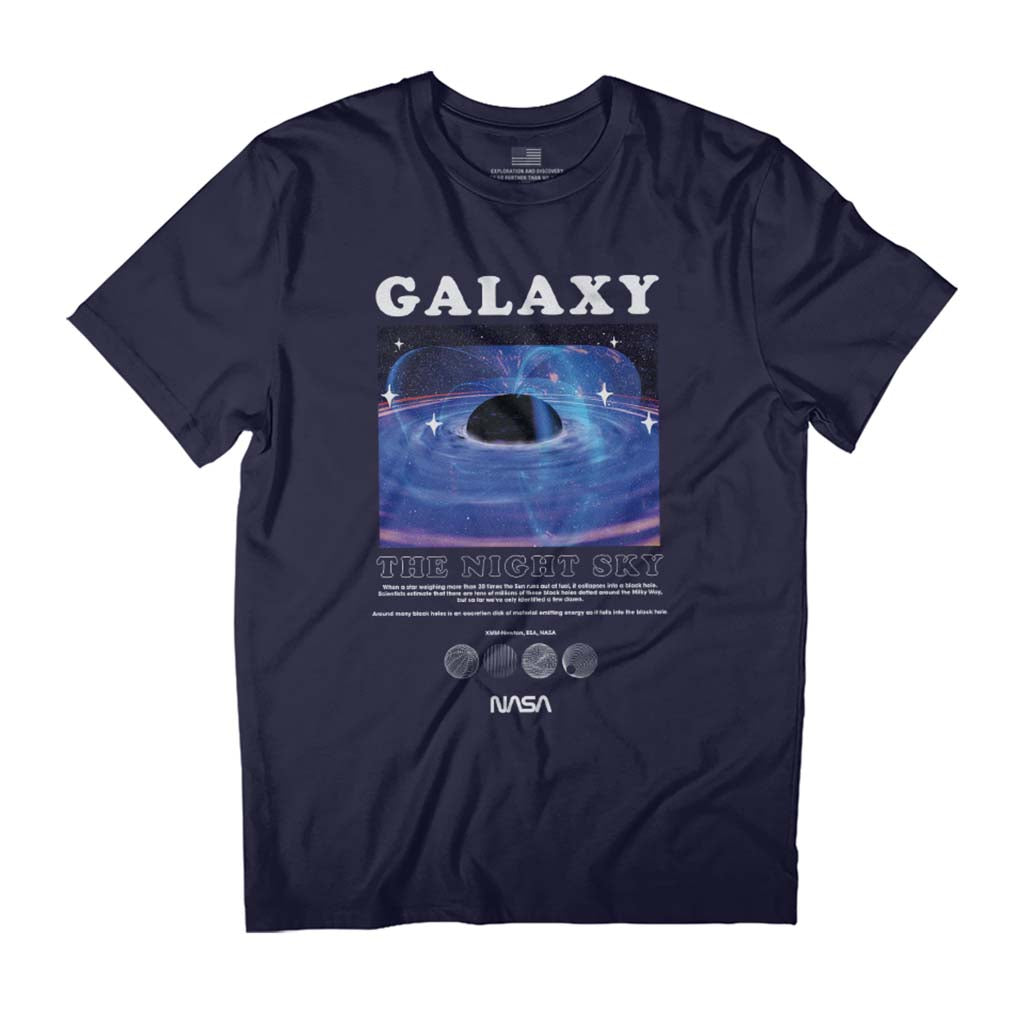 NASA The Night Sky Galaxy Facts Men's T-Shirt product image 1