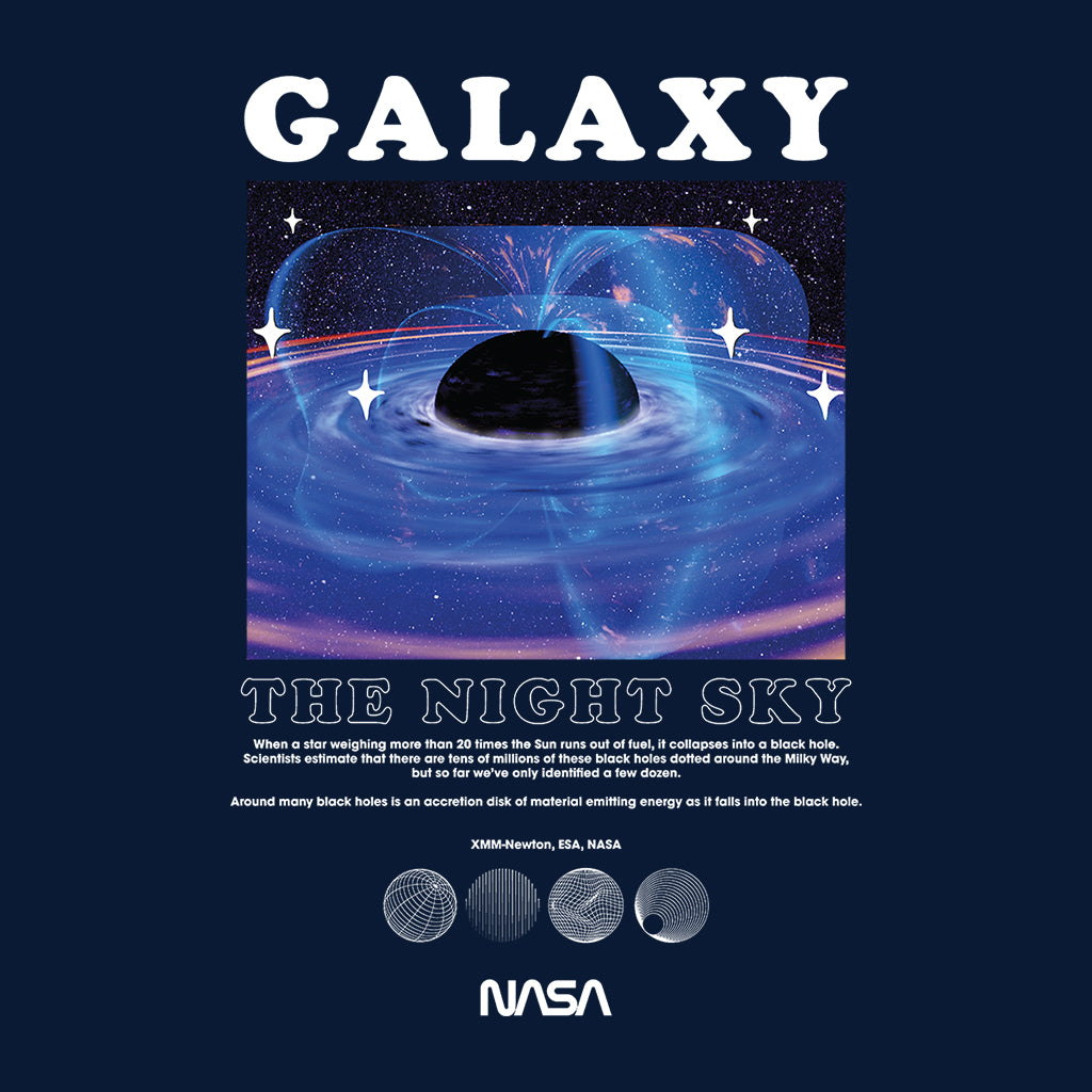 NASA The Night Sky Galaxy Facts Men's T-Shirt product image 2