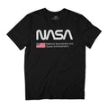 NASA Classic Worm Text Logo US Flag Men's T-Shirt product image 1