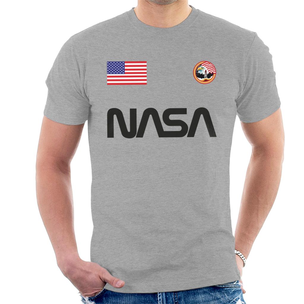 NASA Worm Logo US Flag And Apollo Mission Eagle Men's product image 1
