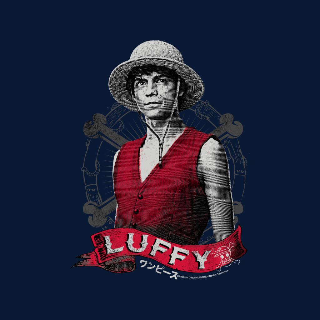 One Piece Monkey D Luffy Live Action Straw Hat Pirate Men's T-Shirt