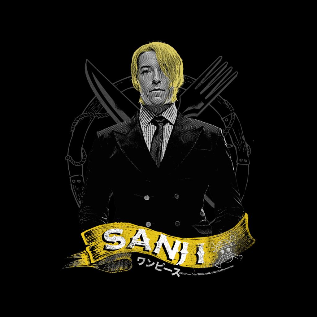 One Piece Sanji Live Action Straw Hat Pirates Cook Black Leg Men's T-Shirt