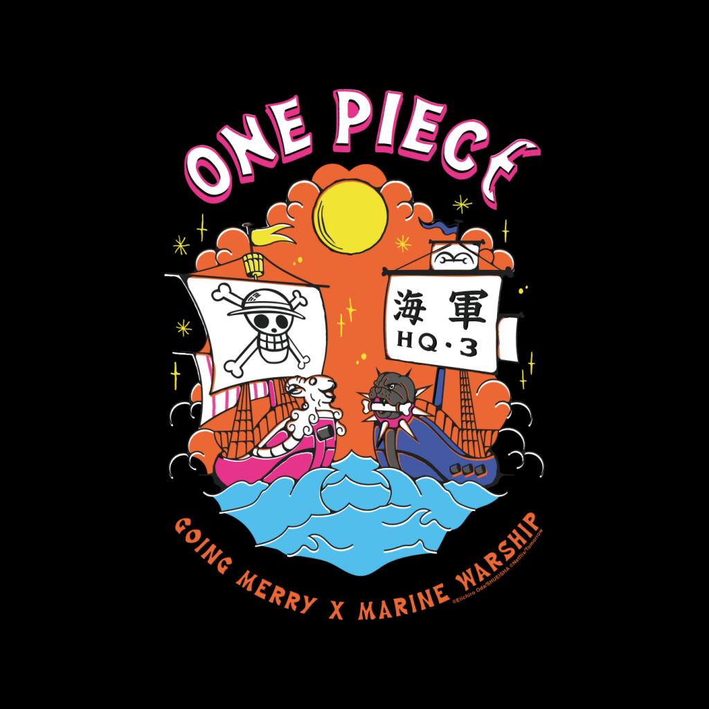 One Piece Going Merry X Marine Warship Straw Hat Pirates Men's T-Shirt