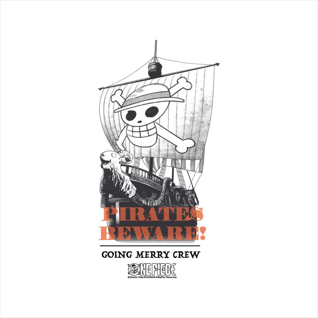 One Piece Going Merry Crew Straw Hat Pirates Beware! Anime Men's T-Shirt