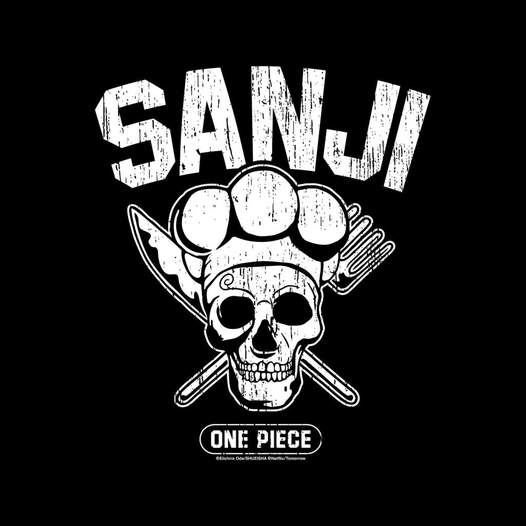 One Piece Sanji Straw Hat Pirates Cook Skull N Crossbones Anime Men's T-Shirt