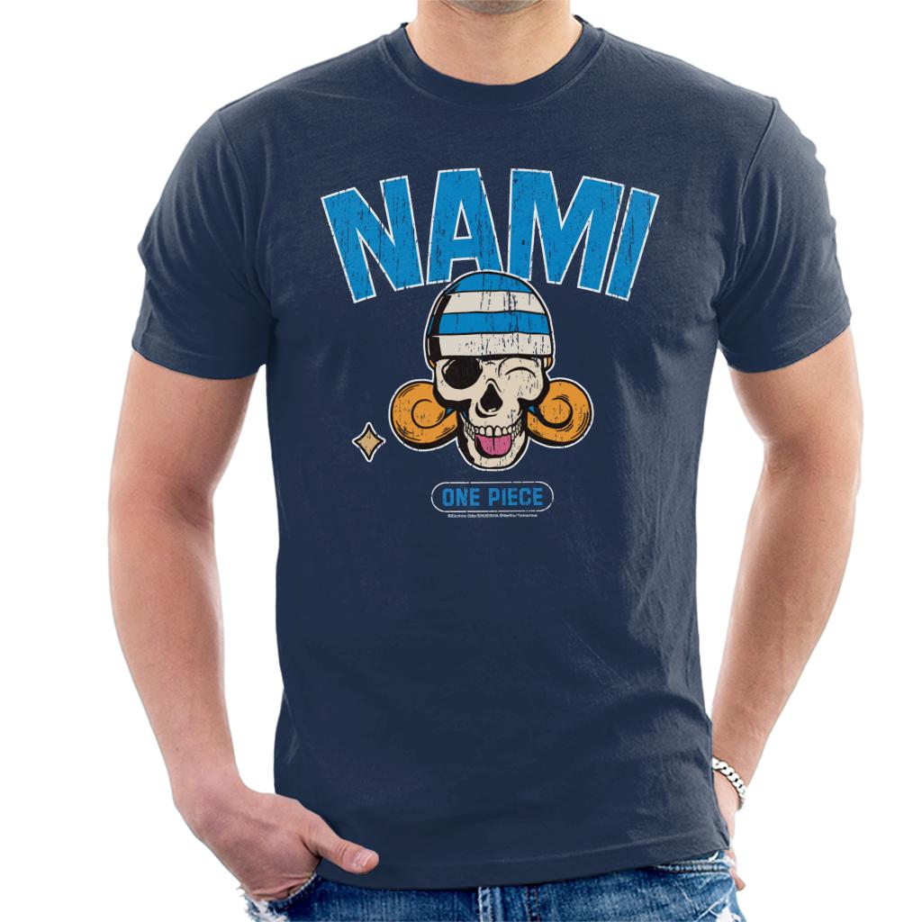 One Piece Nami Straw Hat Pirates Navigator Skull Logo Anime Men's T-Shirt