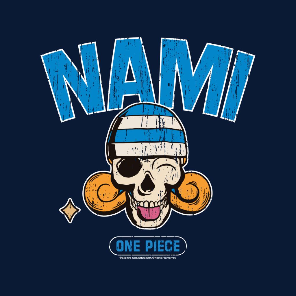 One Piece Nami Straw Hat Pirates Navigator Skull Logo Anime Men's T-Shirt