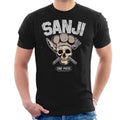 One Piece Sanji Straw Hat Pirates Chef Skull N Crossbones Anime Men's T-Shirt
