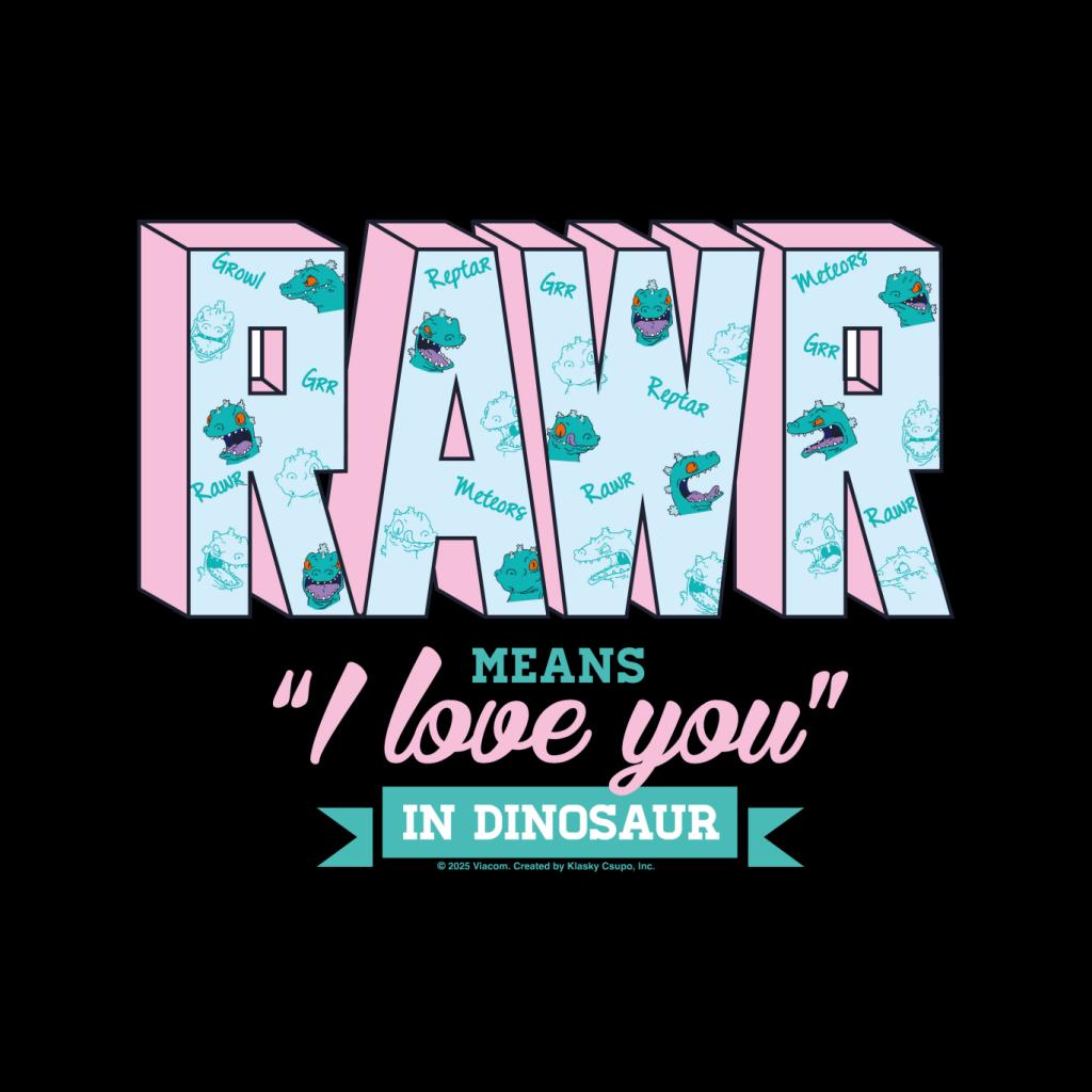 Rugrats RAWR Means I Love You In Dinosaur Reptar Men's product image 2