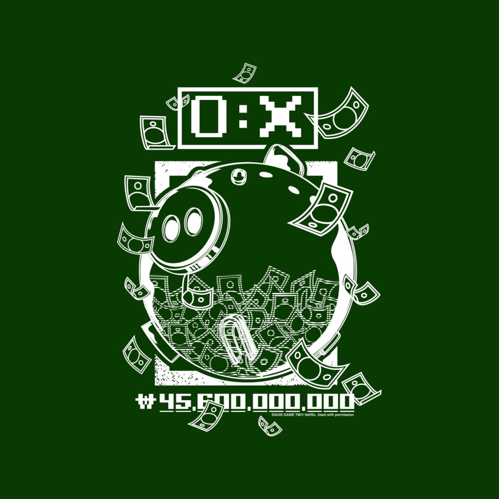Squid Game Prize Money Piggy Bank White Print Men's T-Shirt product image 2
