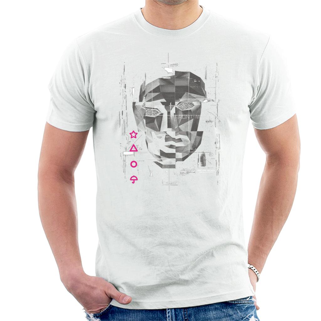 Squid Game Front Man Mask Art Light Print Men's T-Shirt product image 1