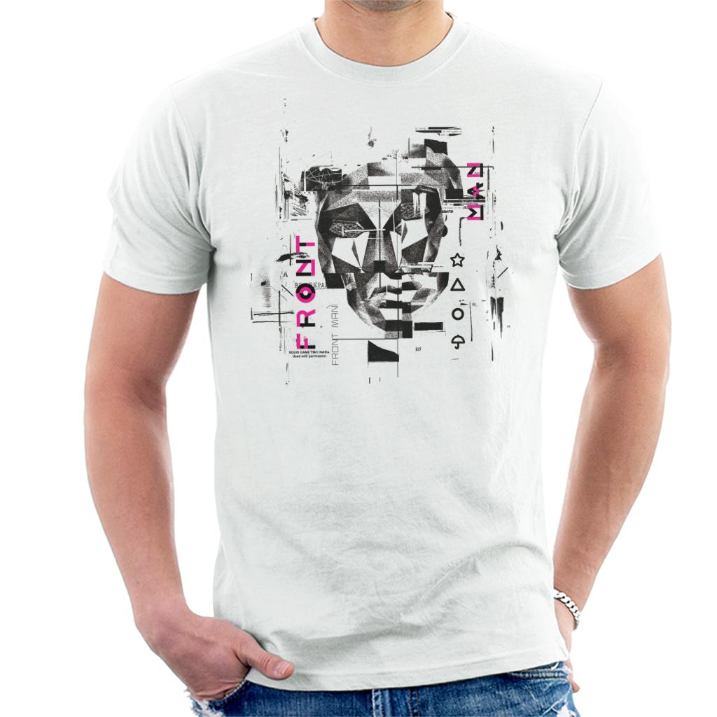 Squid Game Front Man Mask Art Dark Print Men's T-Shirt product image 1