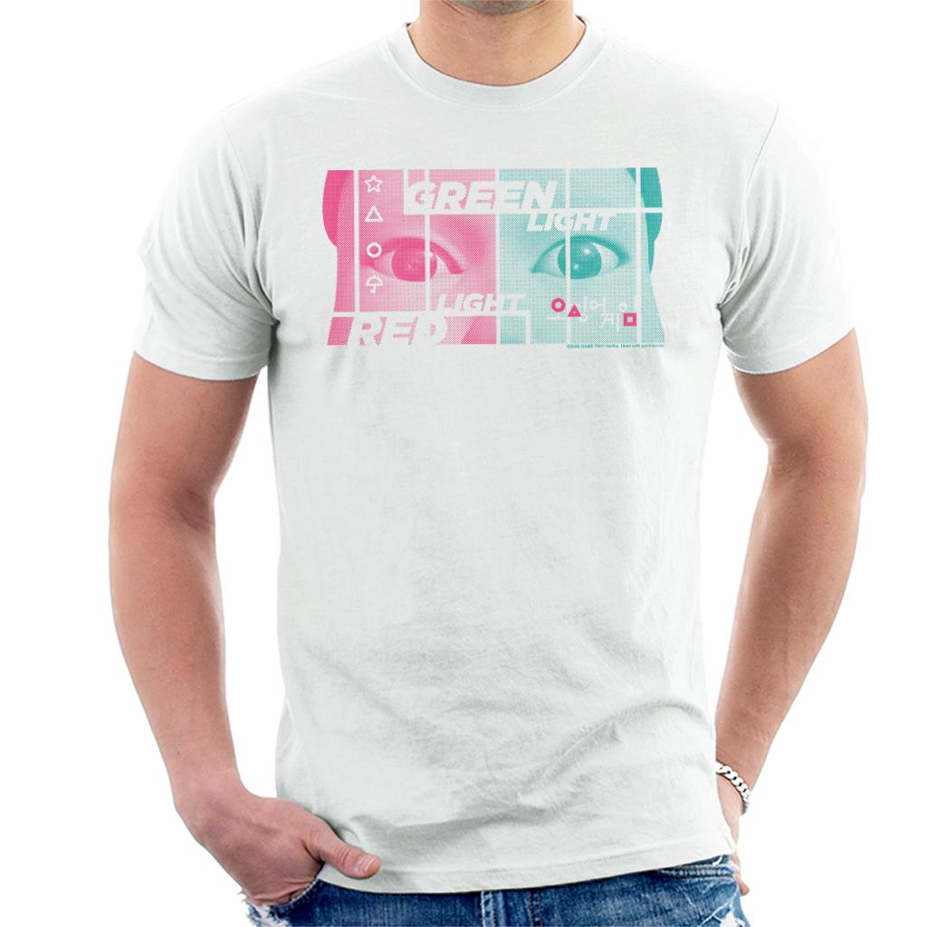 Squid Game Red Light Green Doll Face Men's T-Shirt product image 1
