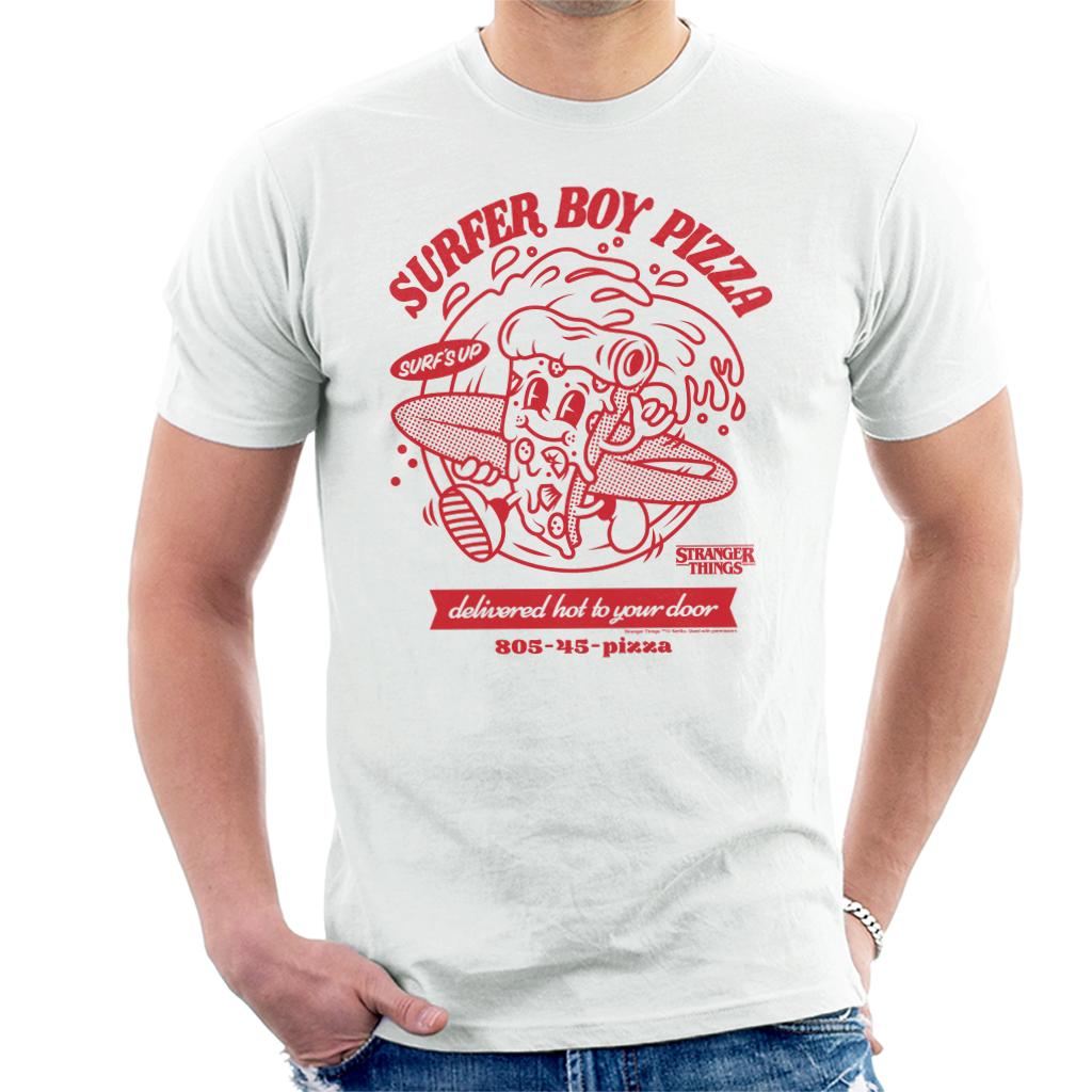 Stranger ThingsSurfer Boy Pizza Surf's Up Men's T-Shirt product image 1