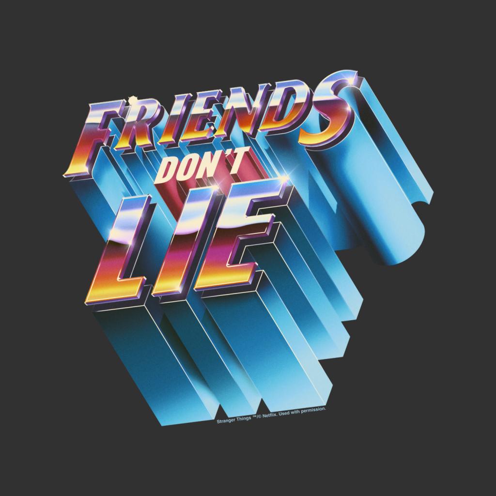Stranger ThingsFriends Don't Lie Retro 80s Eleven Quote product image 2