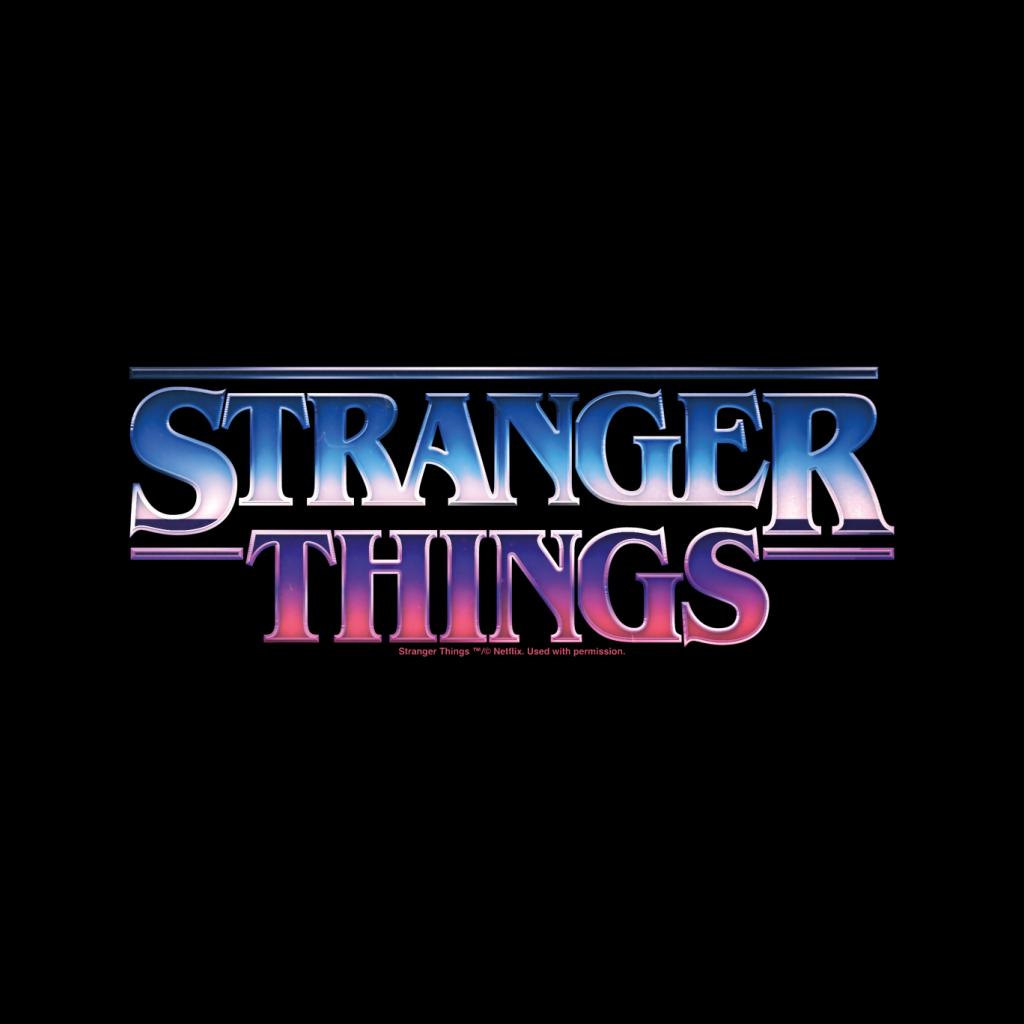 Stranger ThingsBlue Purple Text Logo Men's T-Shirt product image 2