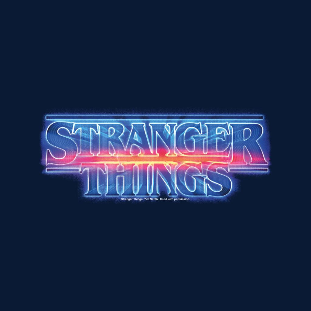Stranger ThingsOrange Flare Text Logo Men's T-Shirt product image 2
