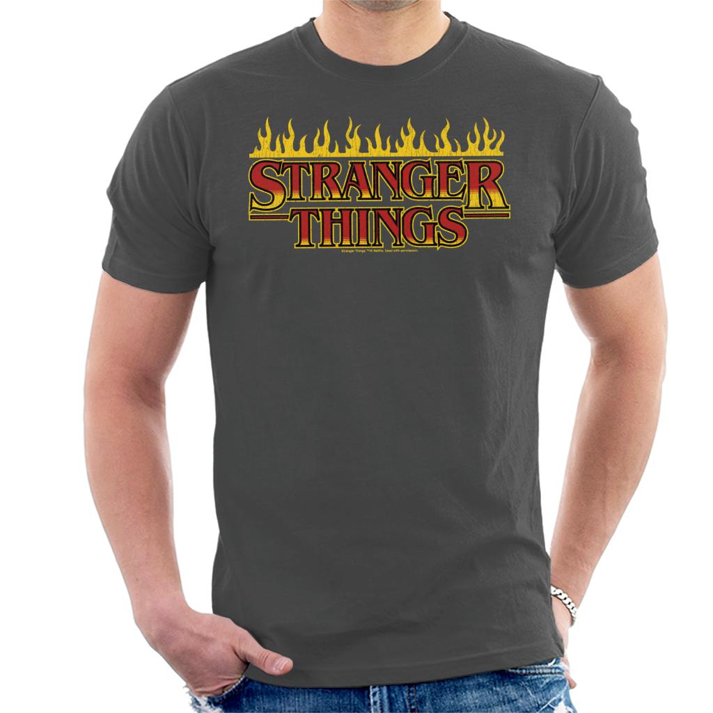 Stranger ThingsYellow Flame Logo Men's T-Shirt product image 1