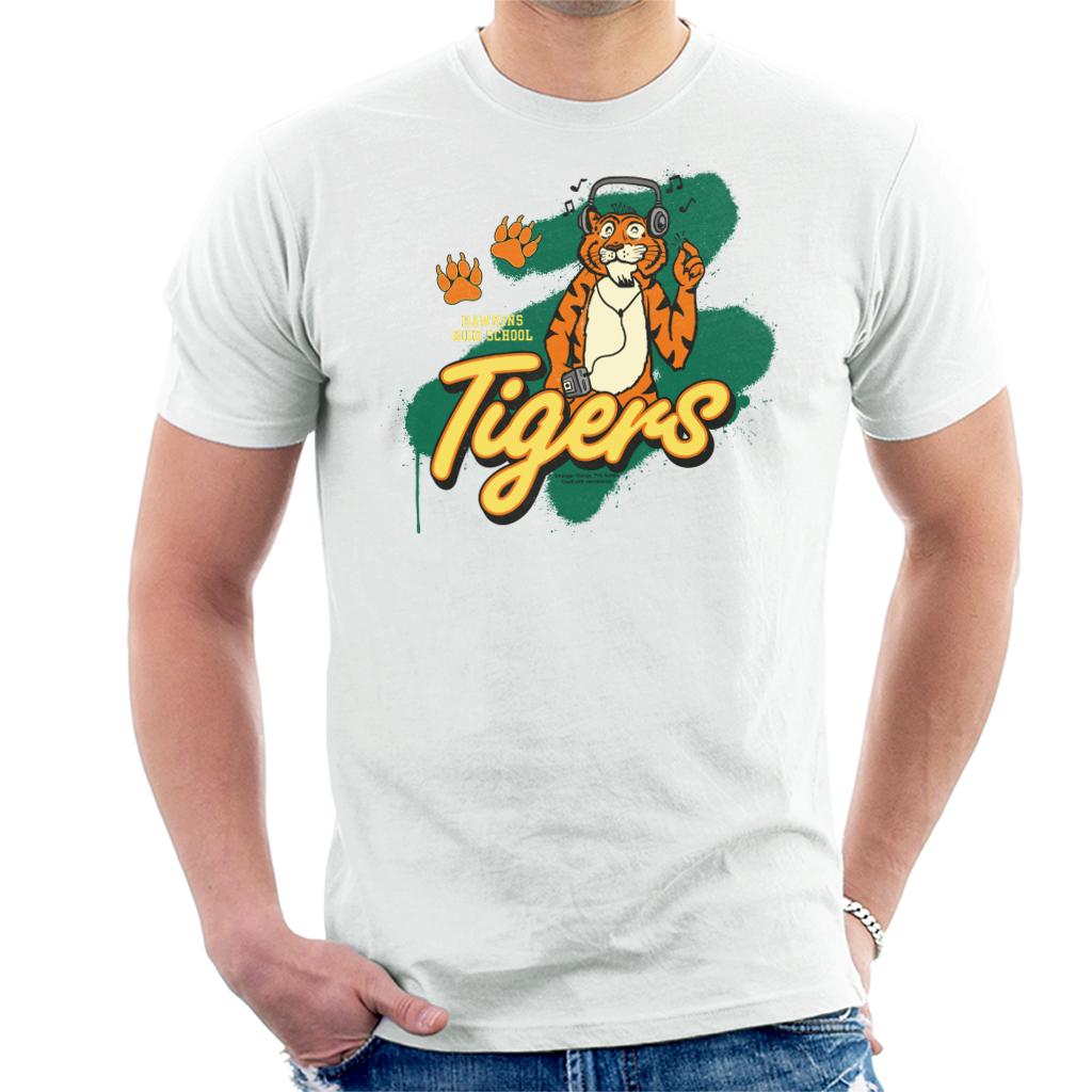 Stranger ThingsHawkin High School Tigers Tape Player Men's product image 1