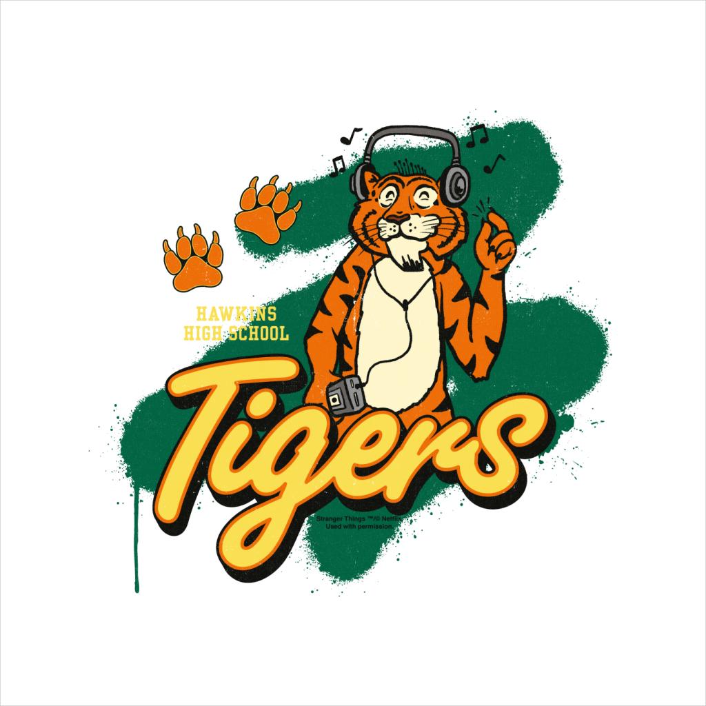 Stranger ThingsHawkin High School Tigers Tape Player Men's product image 2