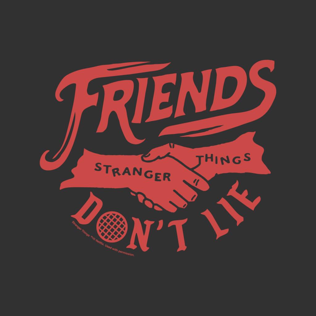 Stranger ThingsHandshake Friends Don't Lie Men's T-Shirt product image 2